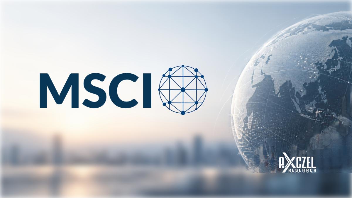 MSCI logo beside a glass globe showing Asia and a city skyline
